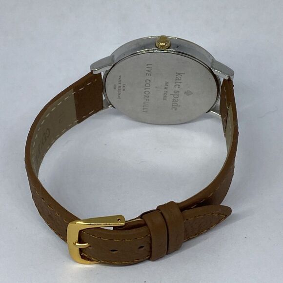 Kate Spade New York 0108 Women Brown Leather White Analog Dial Wrist Watch XX587 - Picture 10 of 12